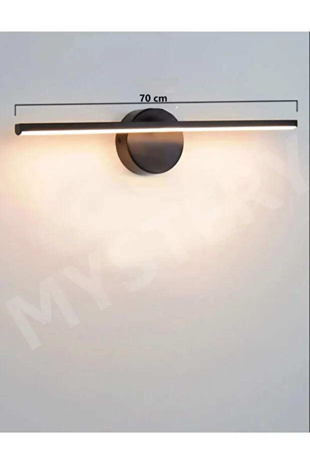 Siyah Banyo Duvar Ayna Tablo Koridor Cafe Hotel Aydınlatması Led Flüt Aplik Günışığı